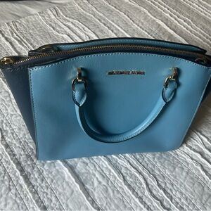 Michael Kors Two-Tone Blue Satchel